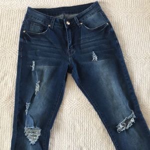 Distressed skinnies